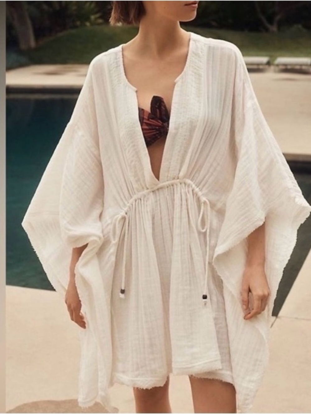 •ANTHROPOLOGIE• 100% cotton gauze beach cover up